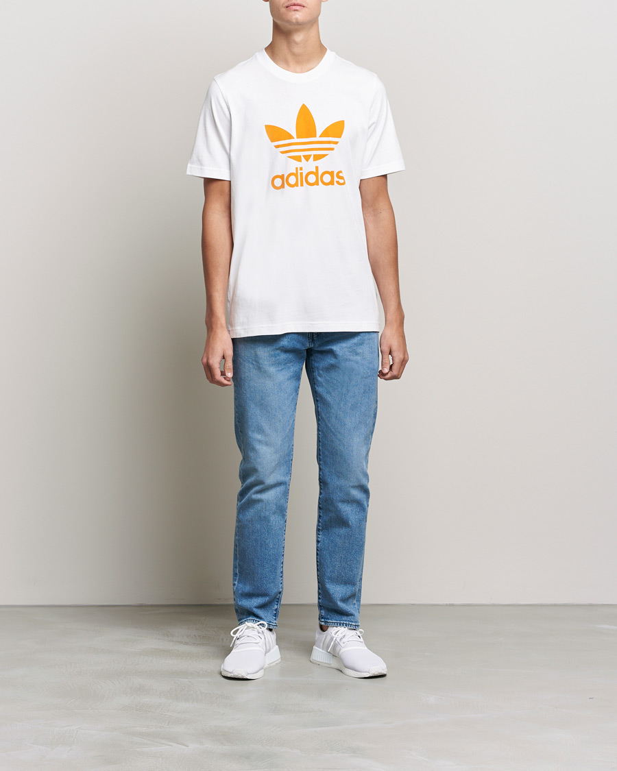 Mies | T-paidat | adidas Originals | Trefoil Crew Neck Tee White/Orange