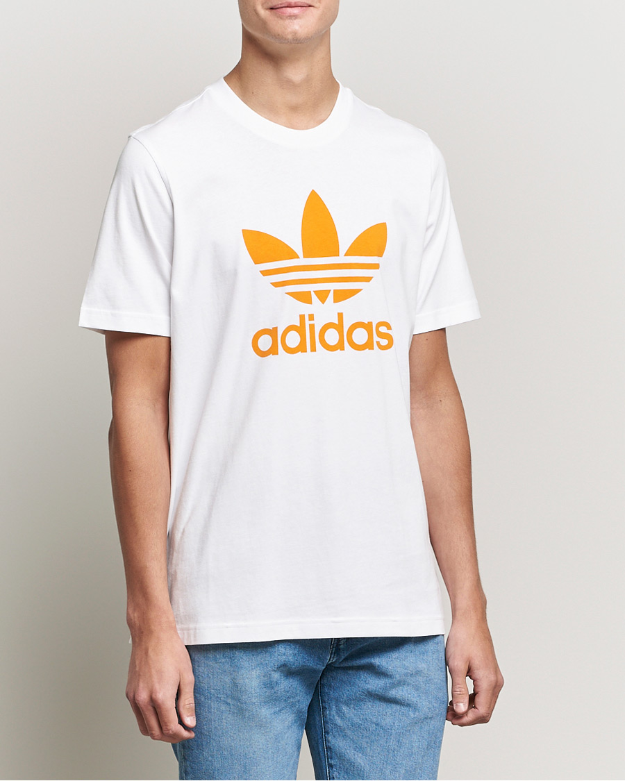 Mies | T-paidat | adidas Originals | Trefoil Crew Neck Tee White/Orange