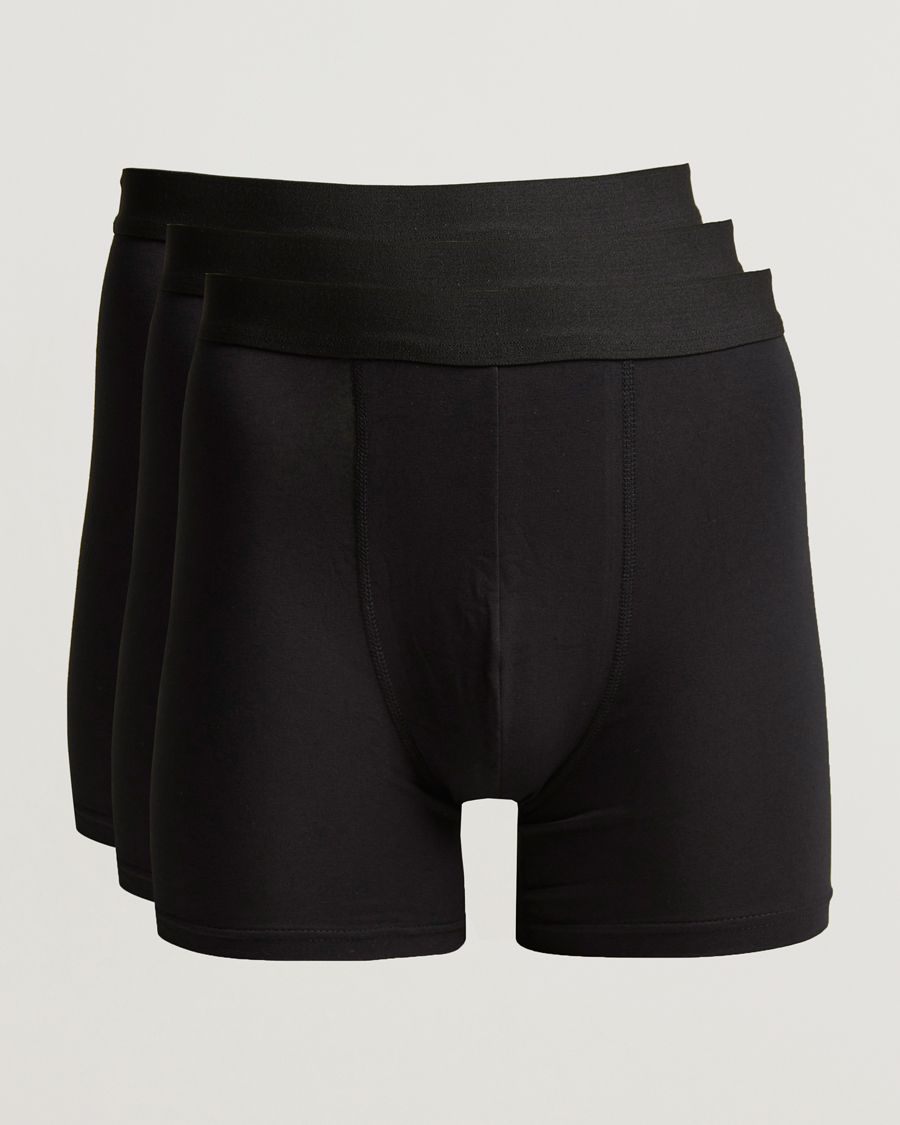 Mies | Alusvaatteet | Bread & Boxers | 3-Pack Long Boxer Brief Black