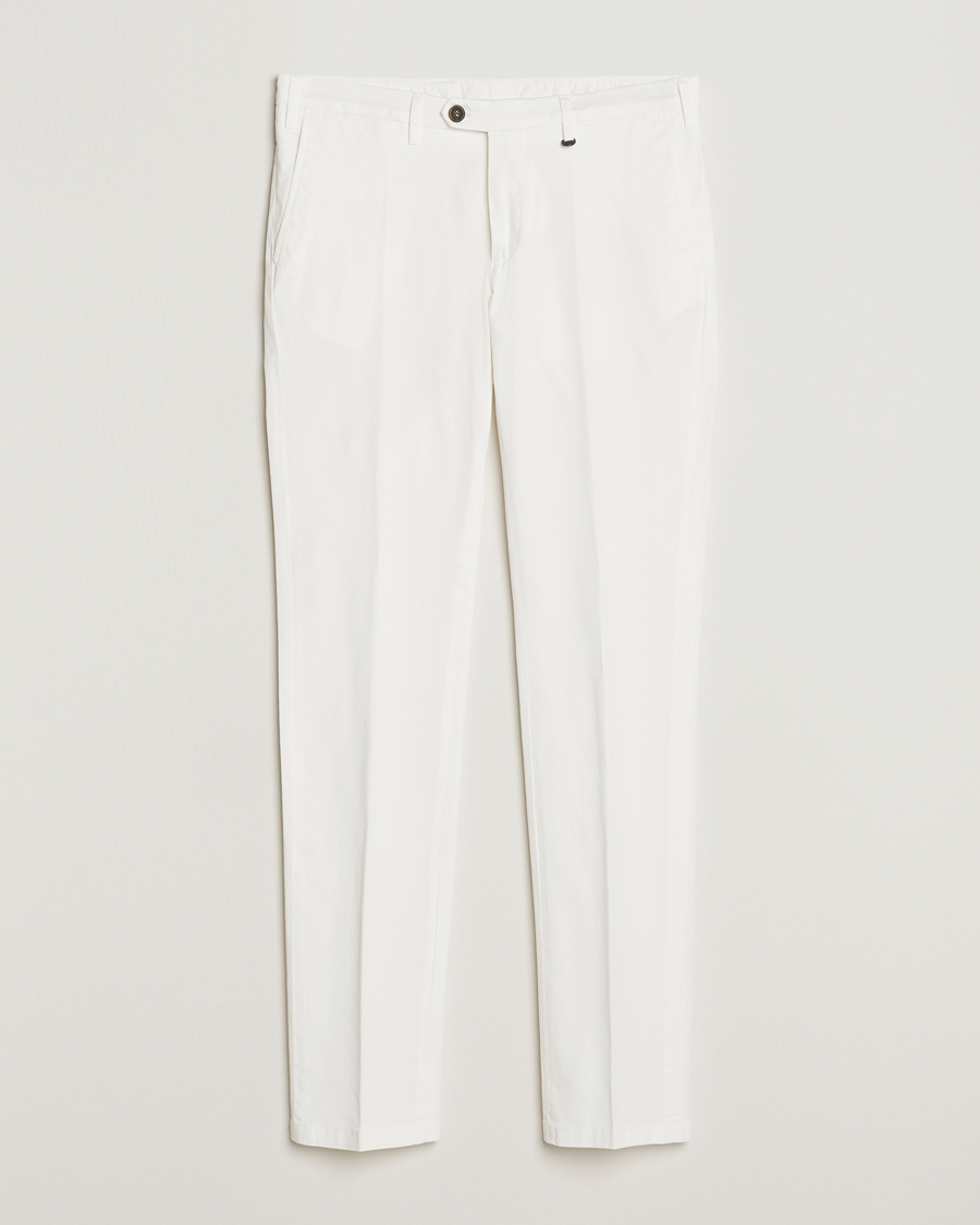 Mies | Housut | Canali | Cotton Stretch Chinos Optical White