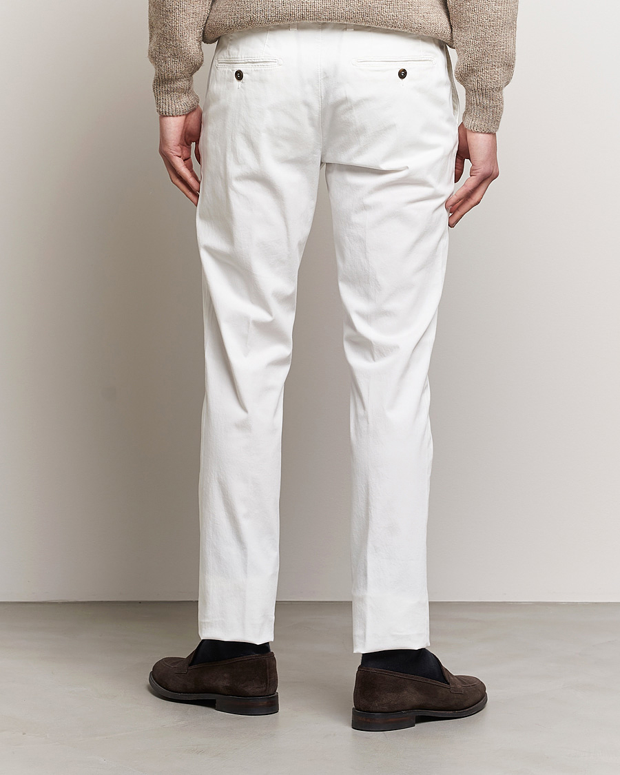 Mies | Housut | Canali | Cotton Stretch Chinos Optical White