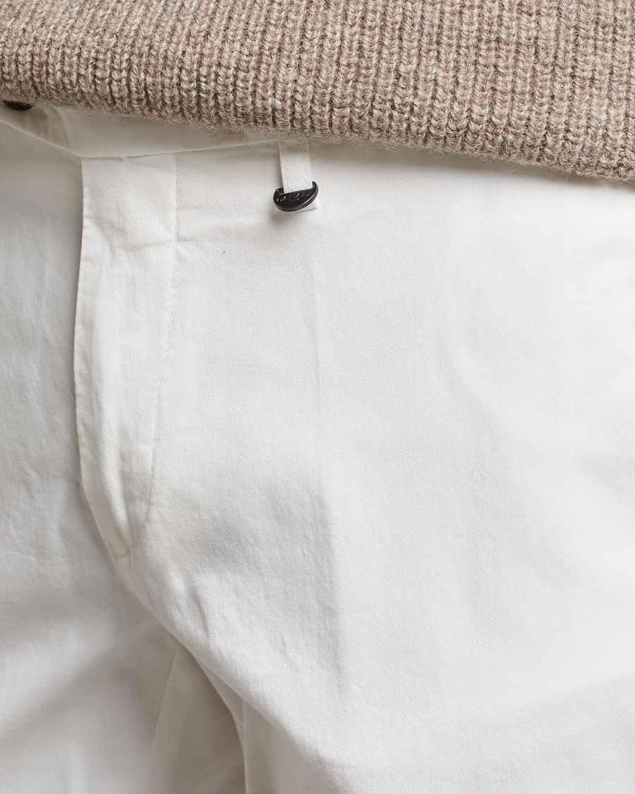 Mies | Housut | Canali | Cotton Stretch Chinos Optical White