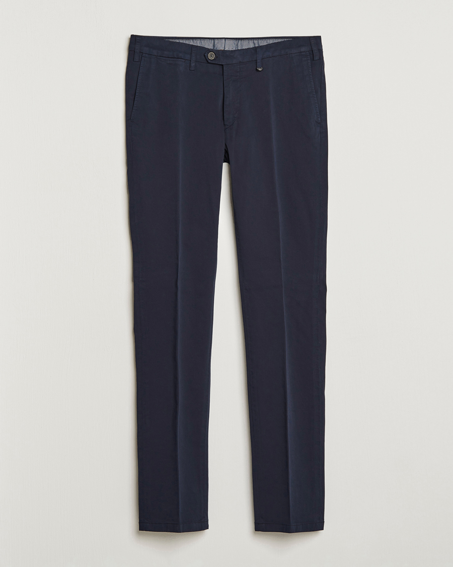 Mies | Housut | Canali | Cotton Stretch Chinos Navy