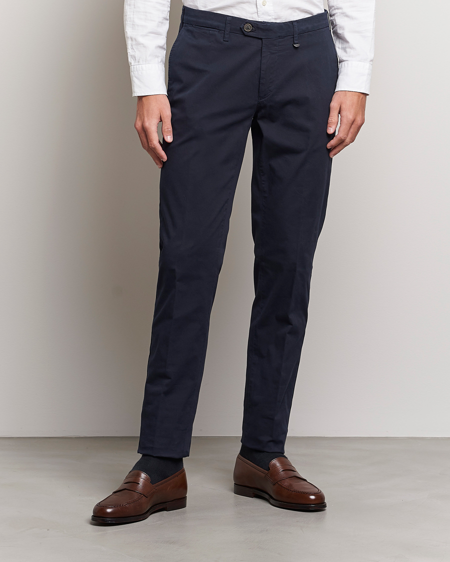 Mies |  | Canali | Cotton Stretch Chinos Navy