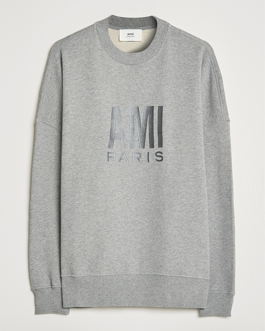 Mies | Puserot | AMI | Oversize Logo Sweatshirt Heather Grey