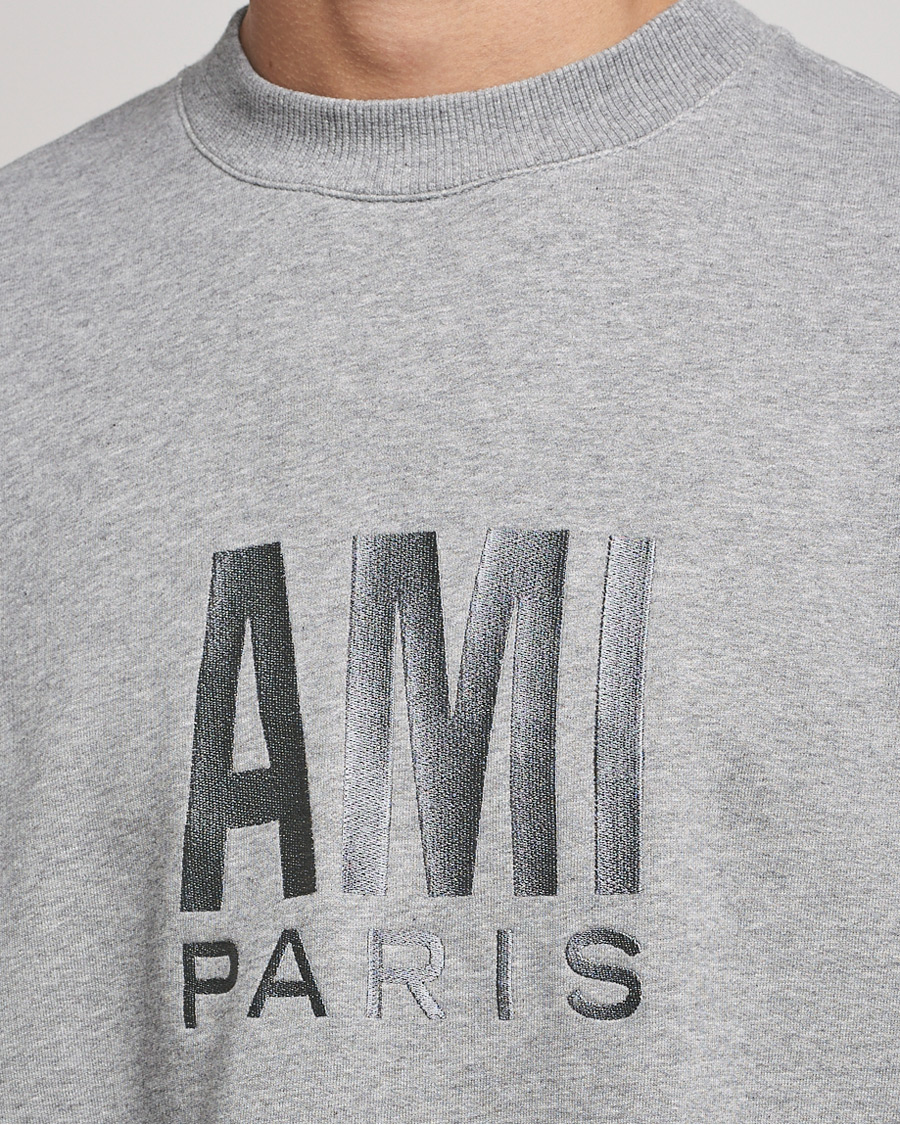 Mies | Puserot | AMI | Oversize Logo Sweatshirt Heather Grey
