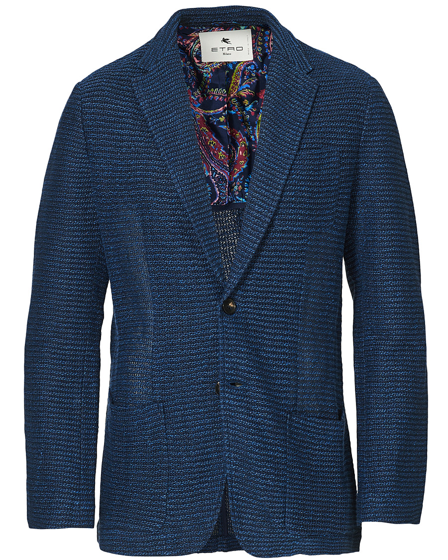 Mies | Pikkutakit | Etro | Jacquard Jersey Blazer Navy