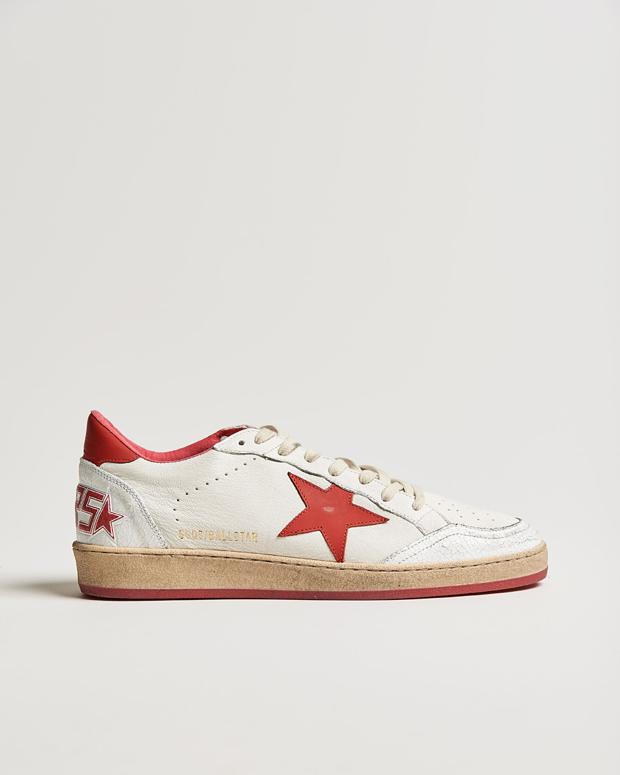 Mies | Golden Goose Deluxe Brand Ball Star Sneakers White/Red | Golden Goose | Deluxe Brand Ball Star Sneakers White/Red