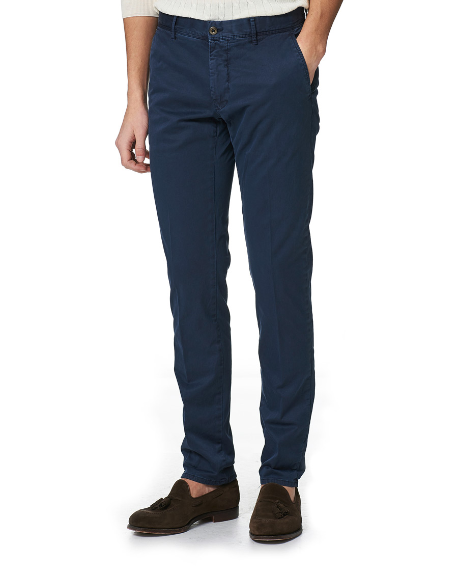 Mies | Housut | Incotex | Slim Fit Garment Dyed Slacks Navy