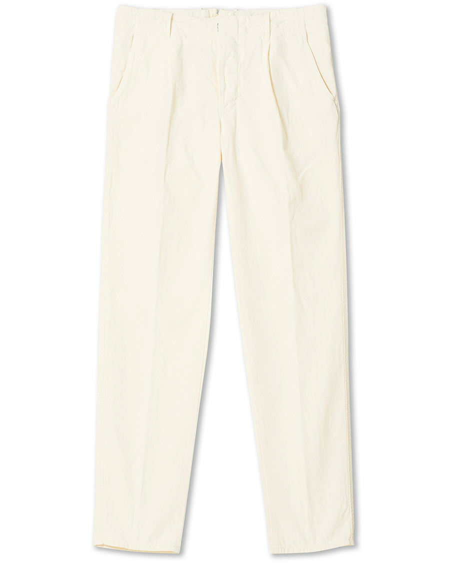 Miehet |  | Incotex | Tapered Fit Cotton Trousers Off White