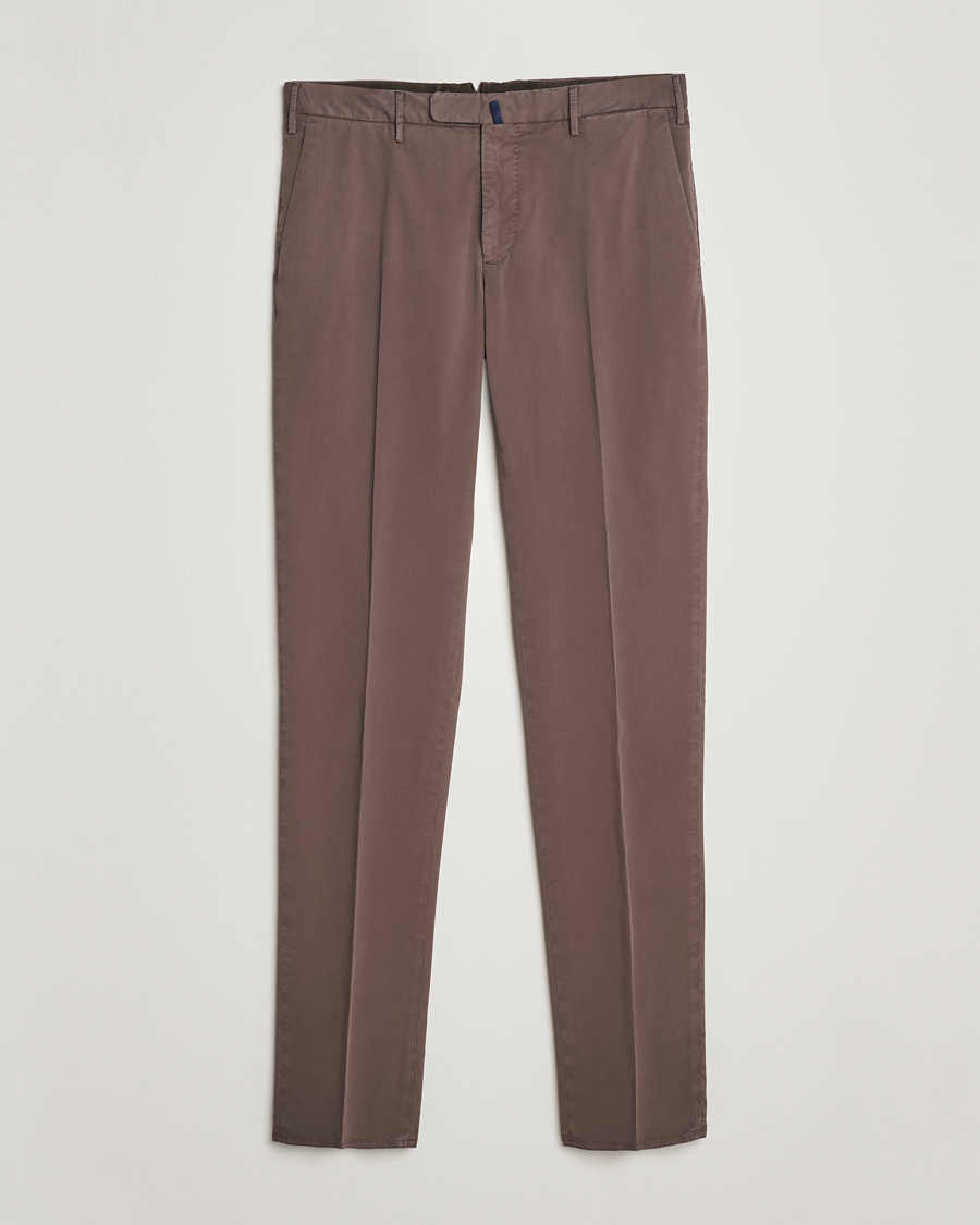Mies | Housut | Incotex | Slim Fit Comfort Chinos Dark Brown