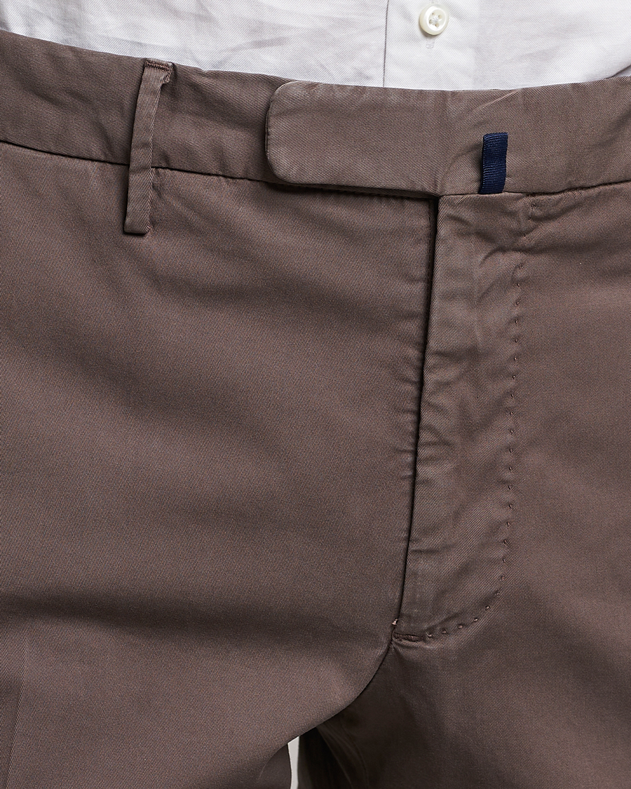 Mies | Housut | Incotex | Slim Fit Comfort Chinos Dark Brown