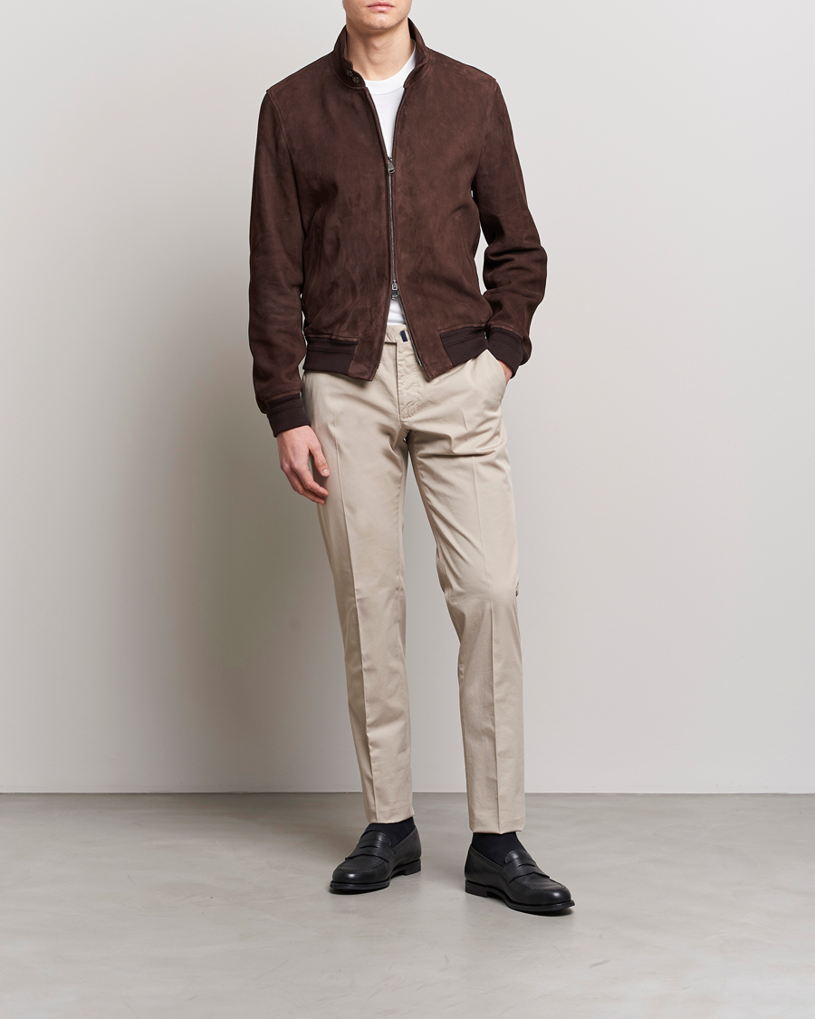 Mies | Housut | Incotex | Slim Fit Comfort Chinos Light Grey