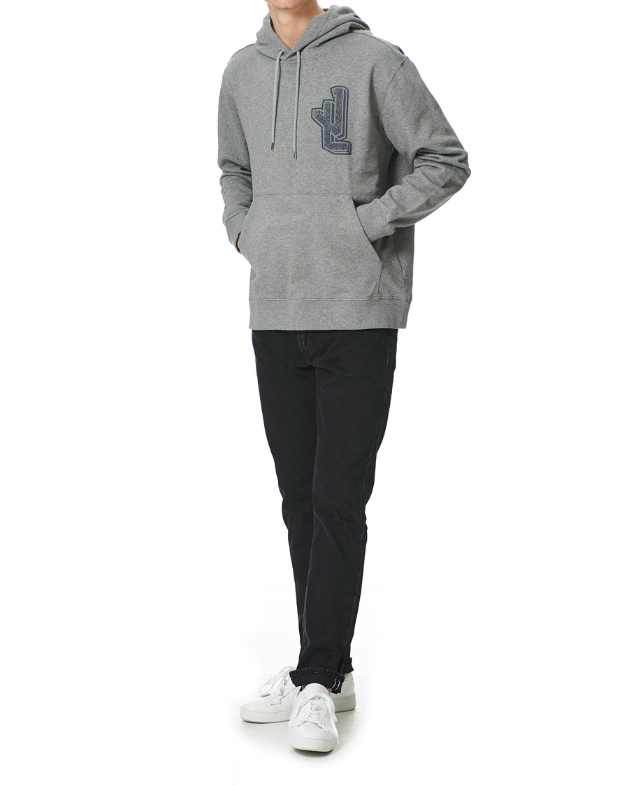Mies | Puserot | J.Lindeberg | Tony Patch Hoodie Mid Grey Melange