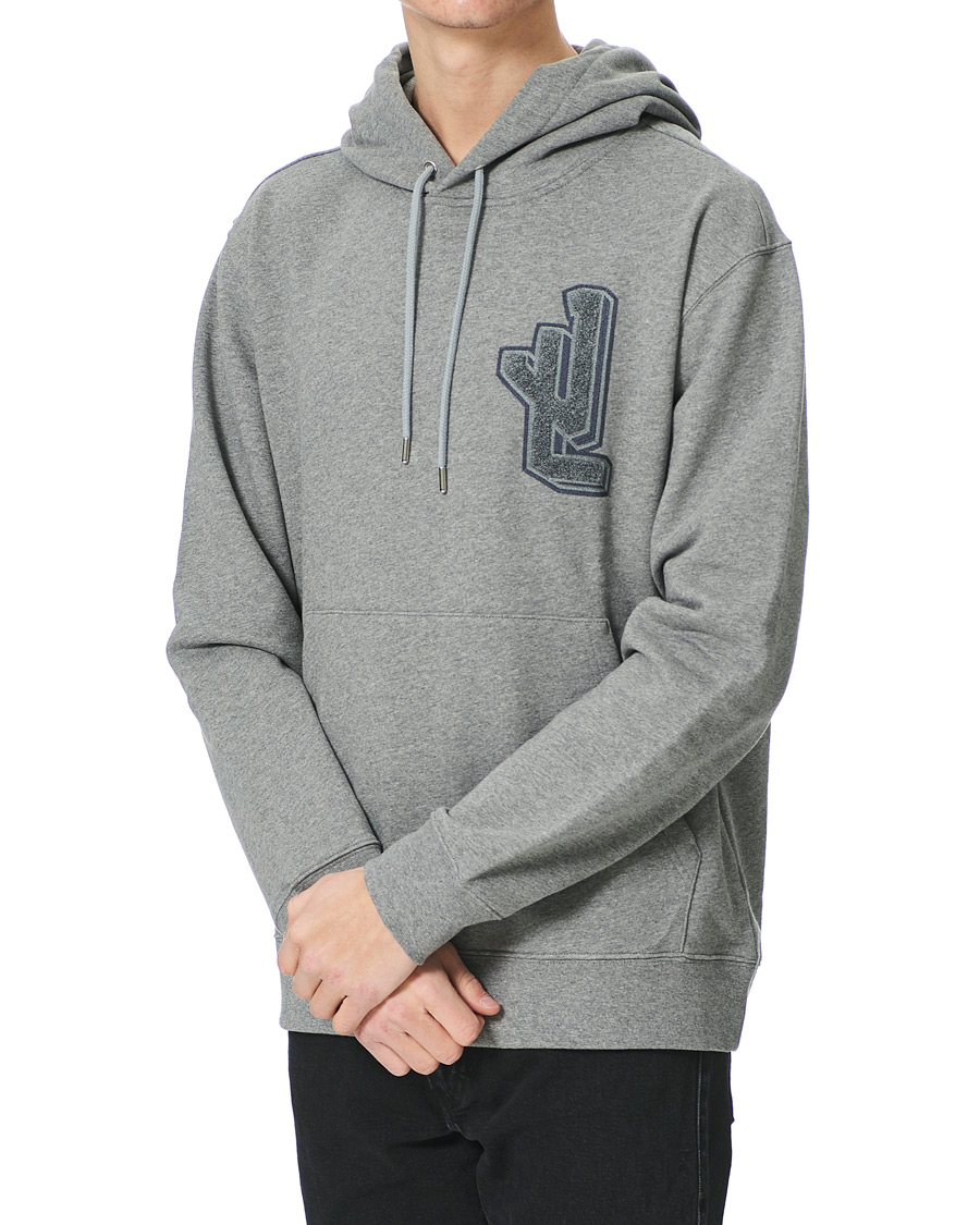 Mies | Puserot | J.Lindeberg | Tony Patch Hoodie Mid Grey Melange