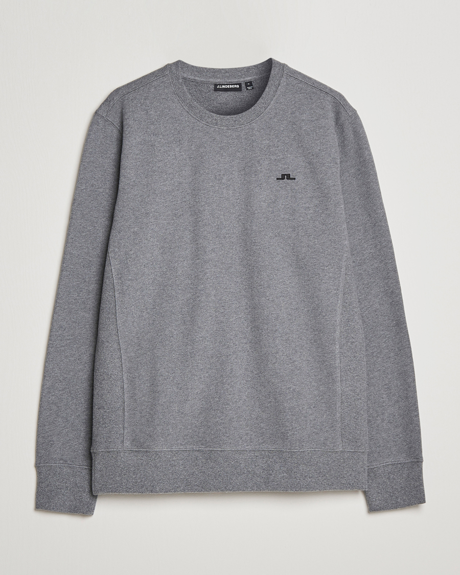 Mies | Puserot | J.Lindeberg | Cal Crew Neck Sweat Grey Melange