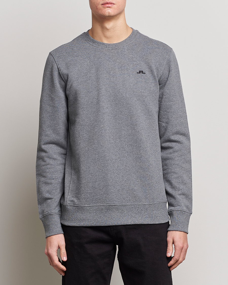 Mies | Puserot | J.Lindeberg | Cal Crew Neck Sweat Grey Melange