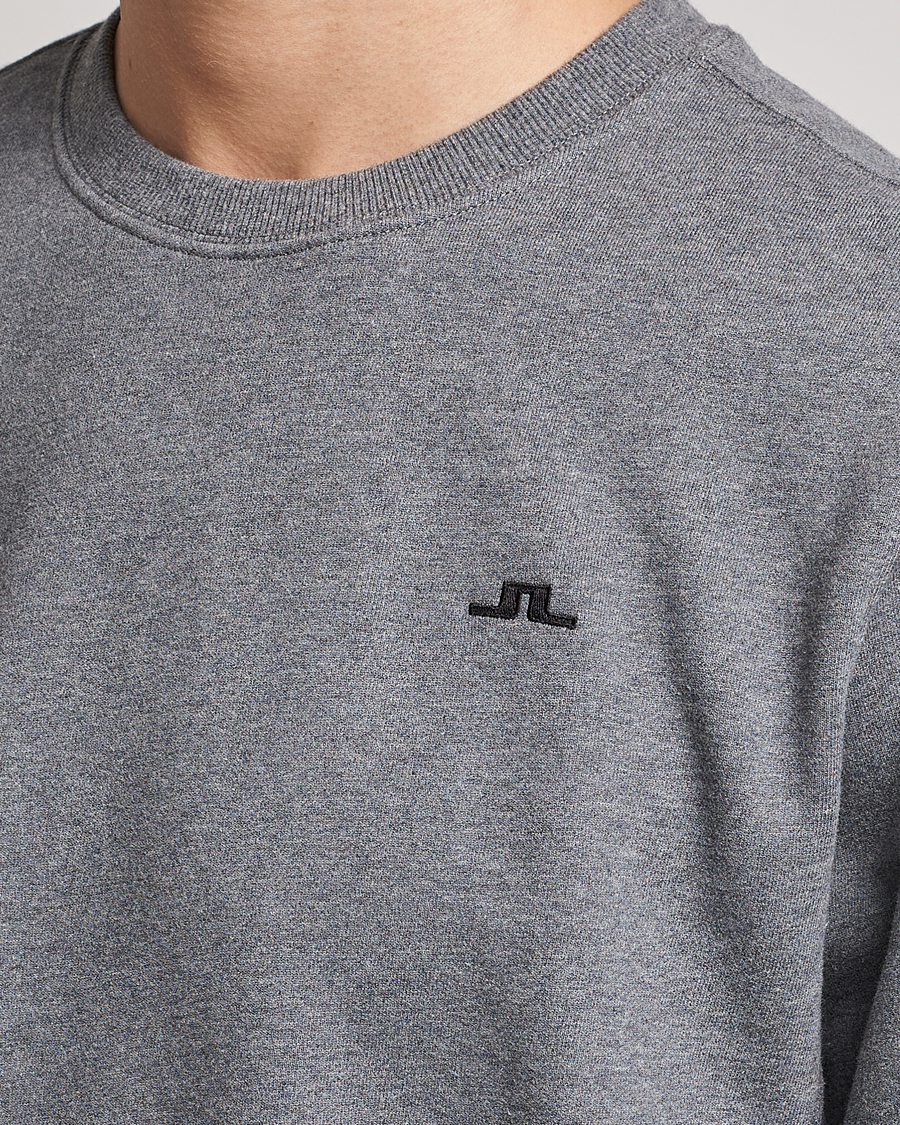 Mies | Puserot | J.Lindeberg | Cal Crew Neck Sweat Grey Melange
