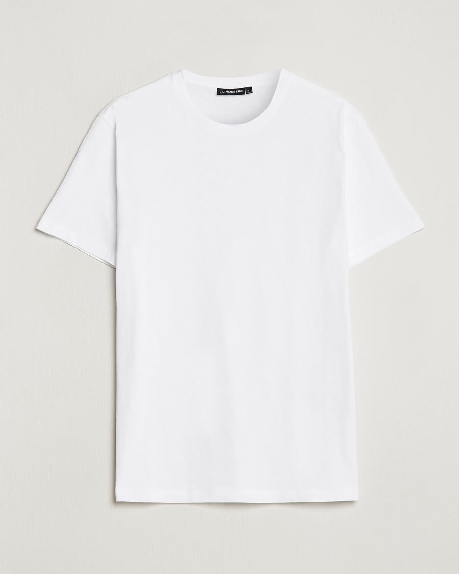 Mies | Valkoiset t-paidat | J.Lindeberg | Sid Cotton Crew Neck Tee White