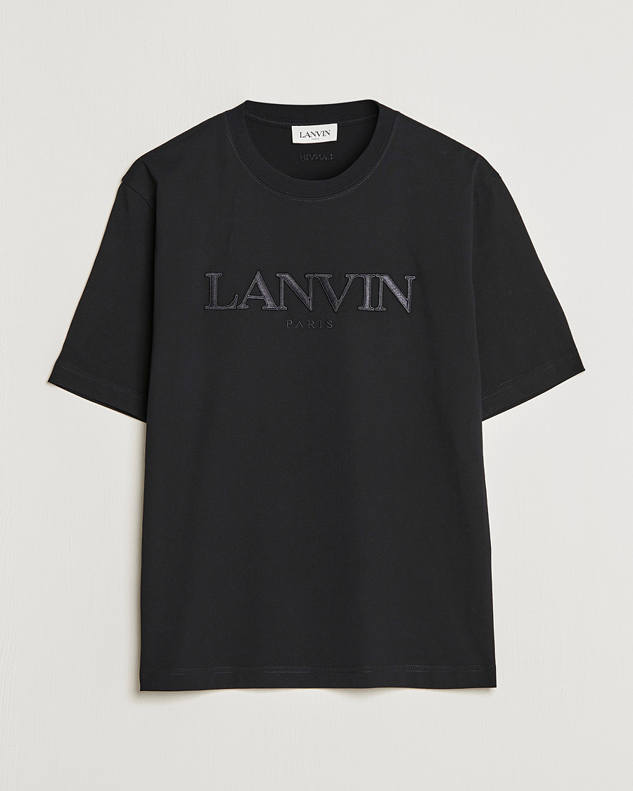Mies | T-paidat | Lanvin | Embroidered Tonal Logo T-Shirt Black