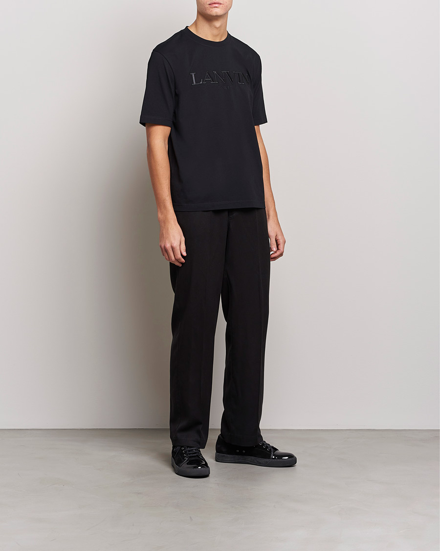 Mies | T-paidat | Lanvin | Embroidered Tonal Logo T-Shirt Black
