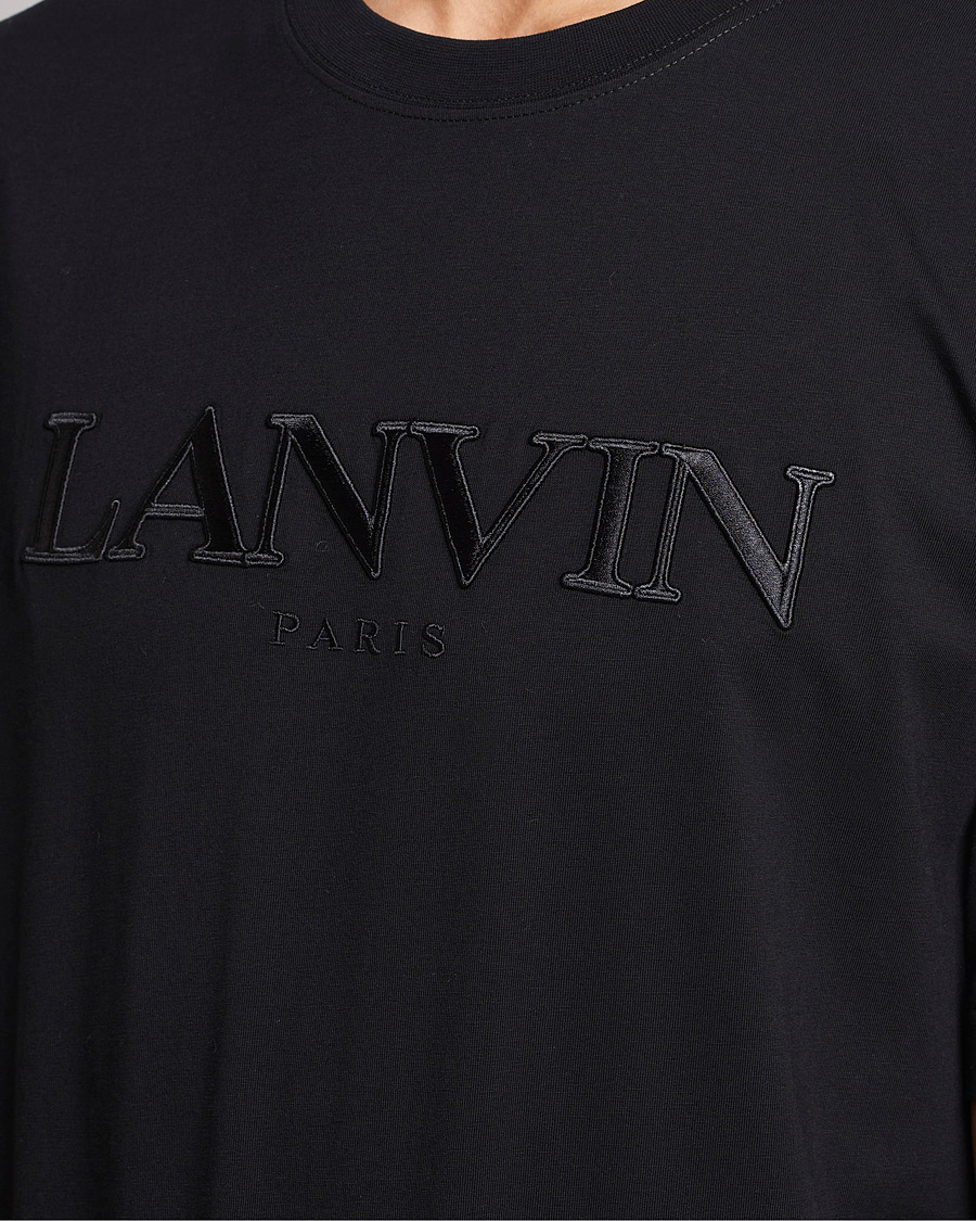 Mies | T-paidat | Lanvin | Embroidered Tonal Logo T-Shirt Black