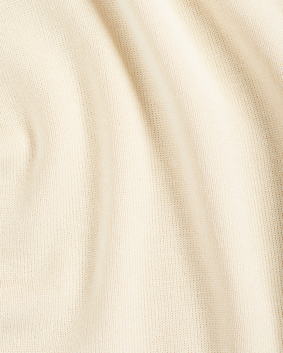 Mies | Pikeet | Lanvin | Knitted Short Sleeve Polo Ecru