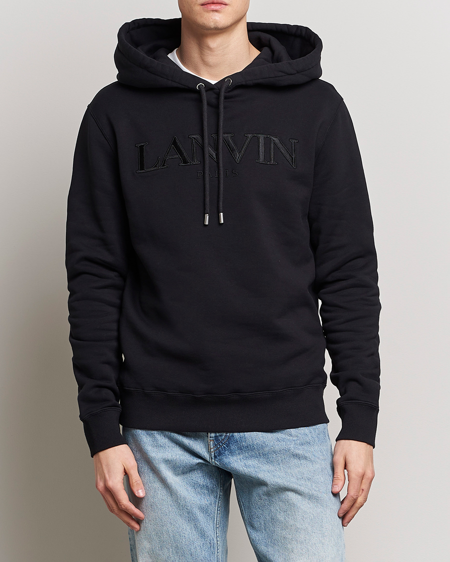 Mies |  | Lanvin | Curb Logo Hoodie Black