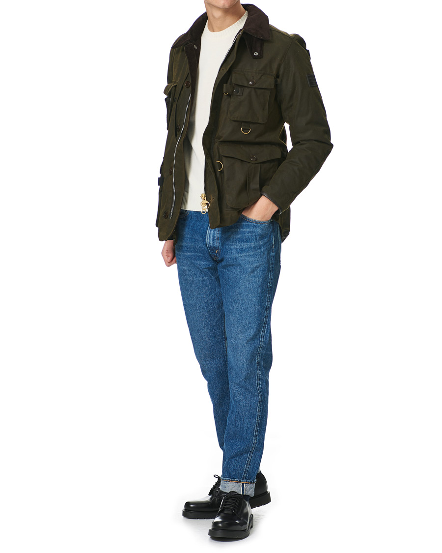 Mies | Takit | Barbour Gold Standard | Grampain Padded Wax Jacket Olive