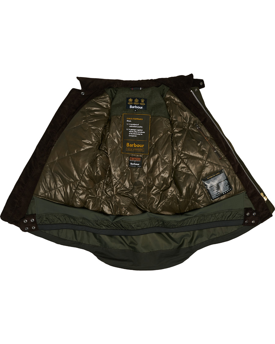 Mies | Takit | Barbour Gold Standard | Grampain Padded Wax Jacket Olive