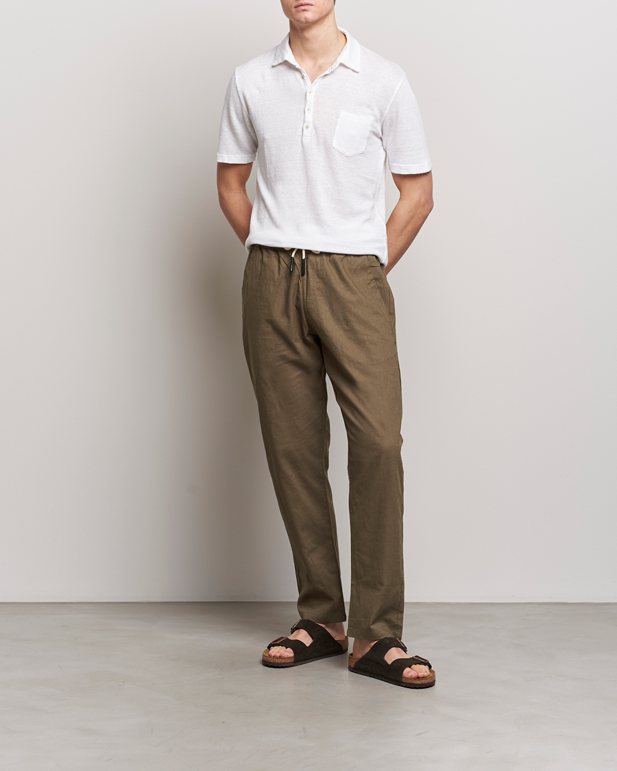 Mies | Pikeet | Massimo Alba | Wembley Linen Polo White