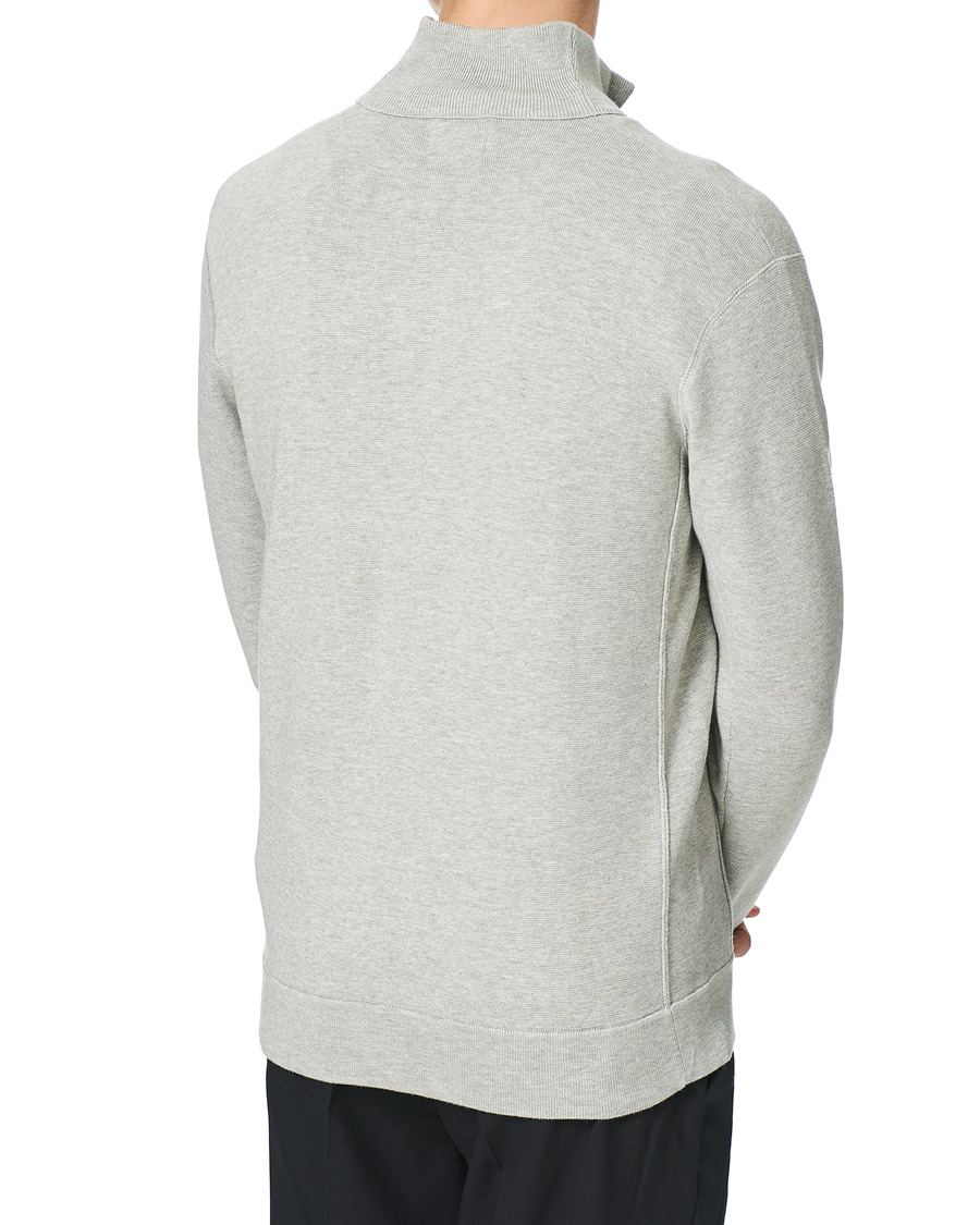 Mies | Puserot | NN07 | Luis Knitted Full-Zip Sweater Light Grey Melange
