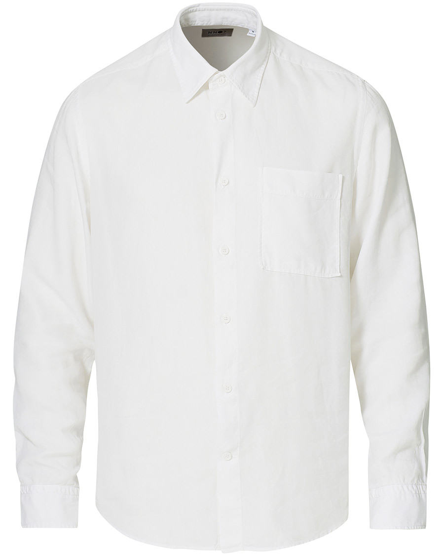 Mies | Kauluspaidat | NN07 | Arne Tencel/Linen Shirt White