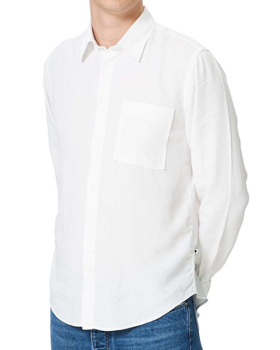 Mies | Kauluspaidat | NN07 | Arne Tencel/Linen Shirt White