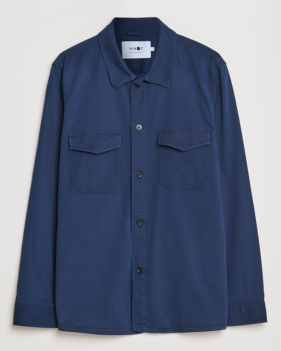 Mies | Kauluspaidat | NN07 | Bernard Tencel Overshirt Navy