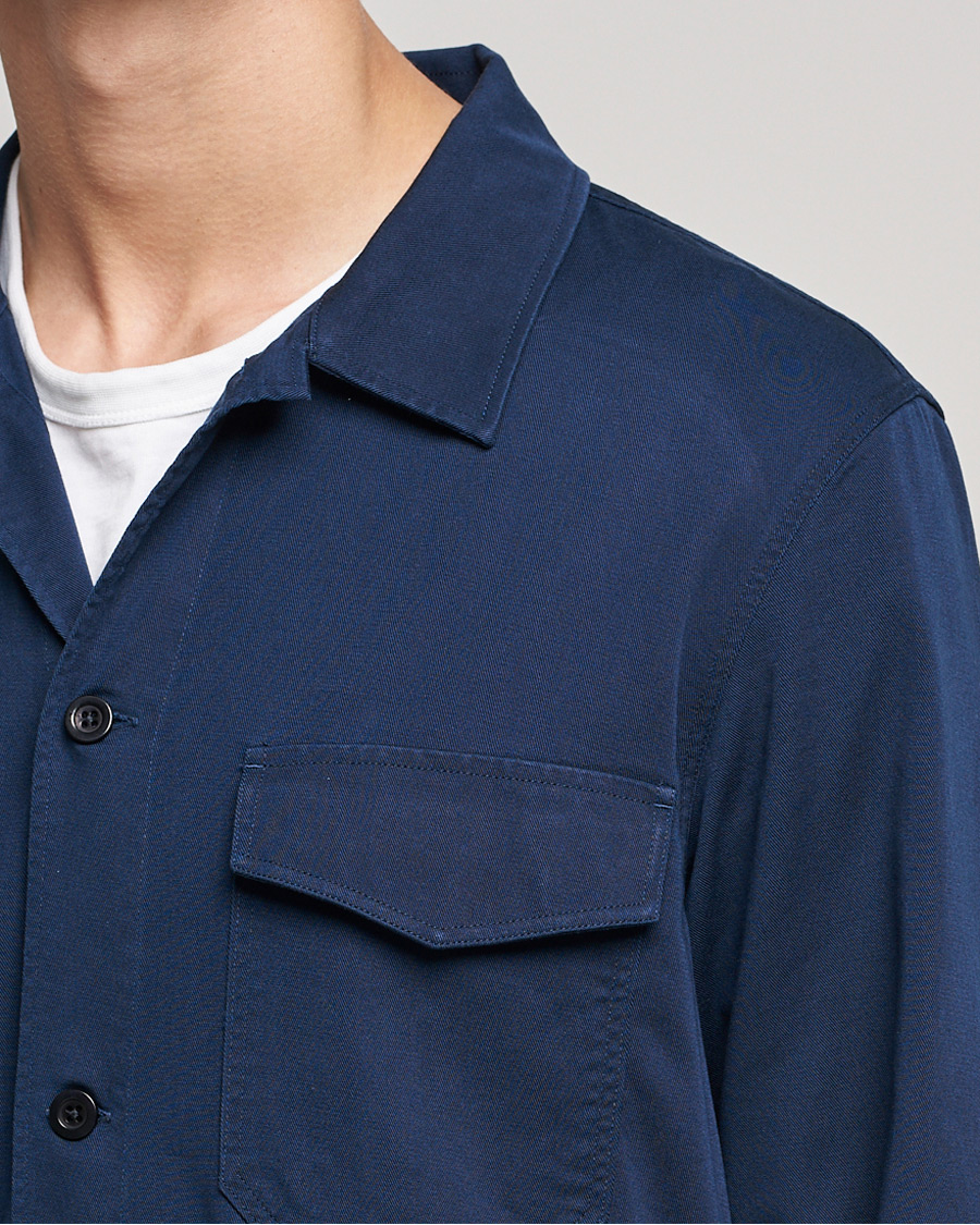 Mies | Kauluspaidat | NN07 | Bernard Tencel Overshirt Navy