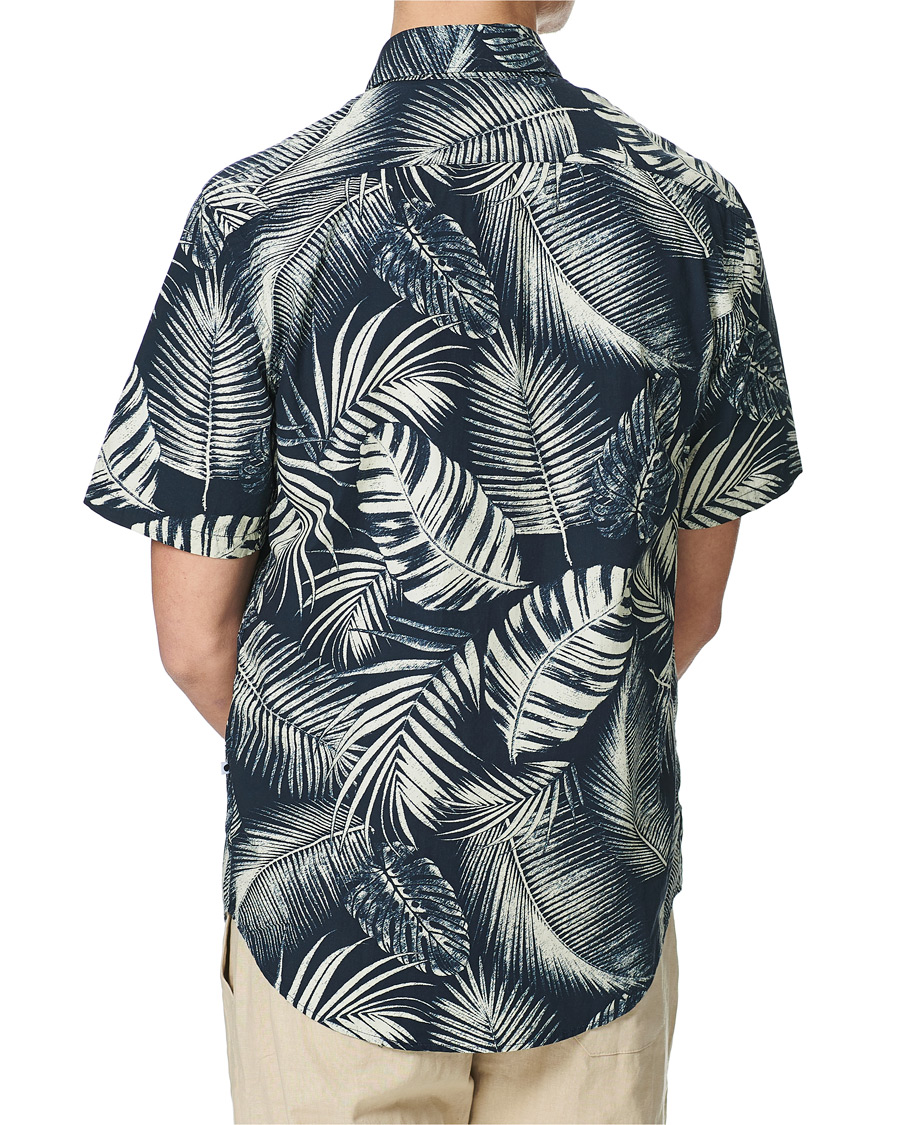 Mies | Kauluspaidat | NN07 | Errico Printed Short Sleeve Shirt Blue