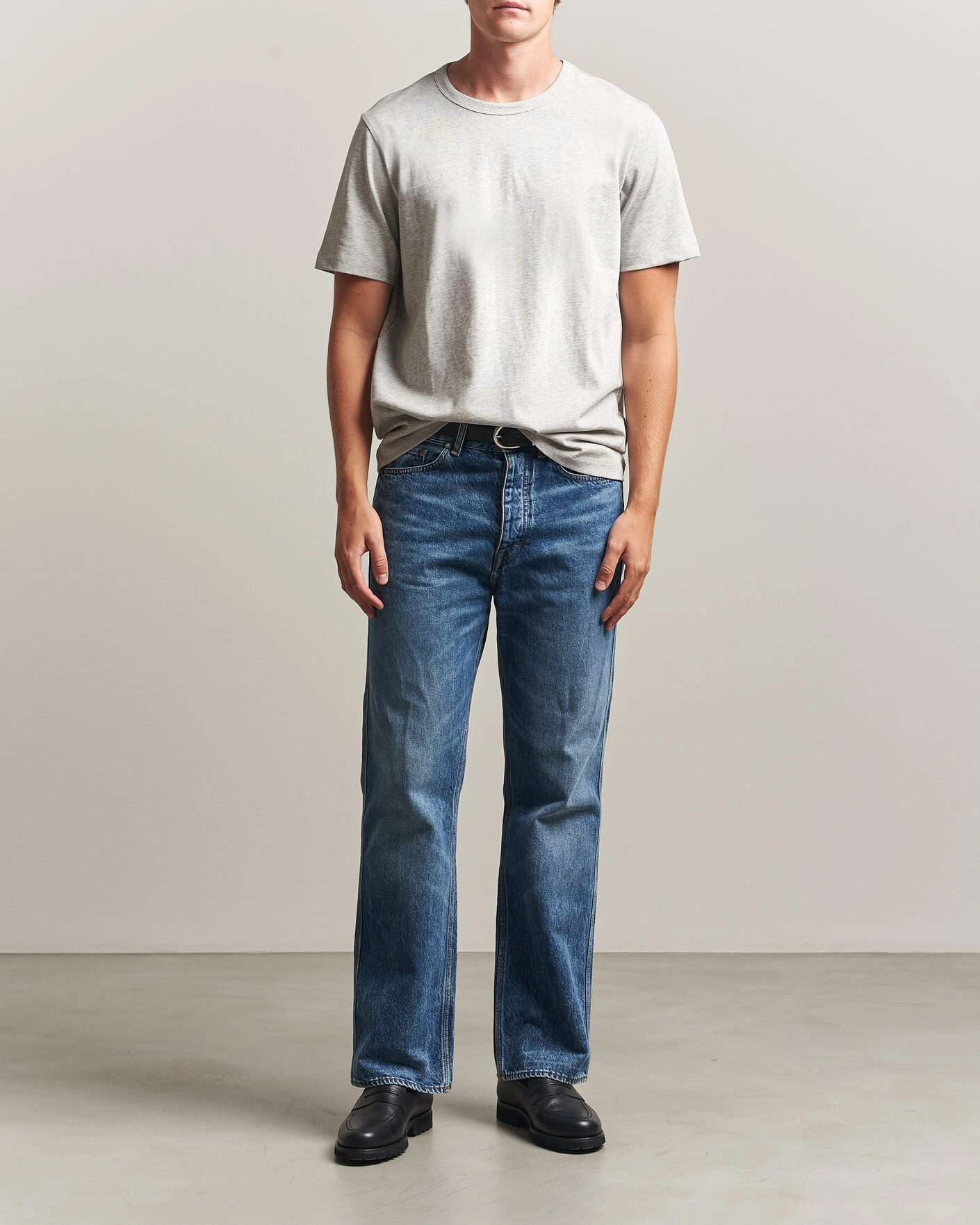 Mies | T-paidat | A Day's March | Heavyweight T-Shirt Grey Melange