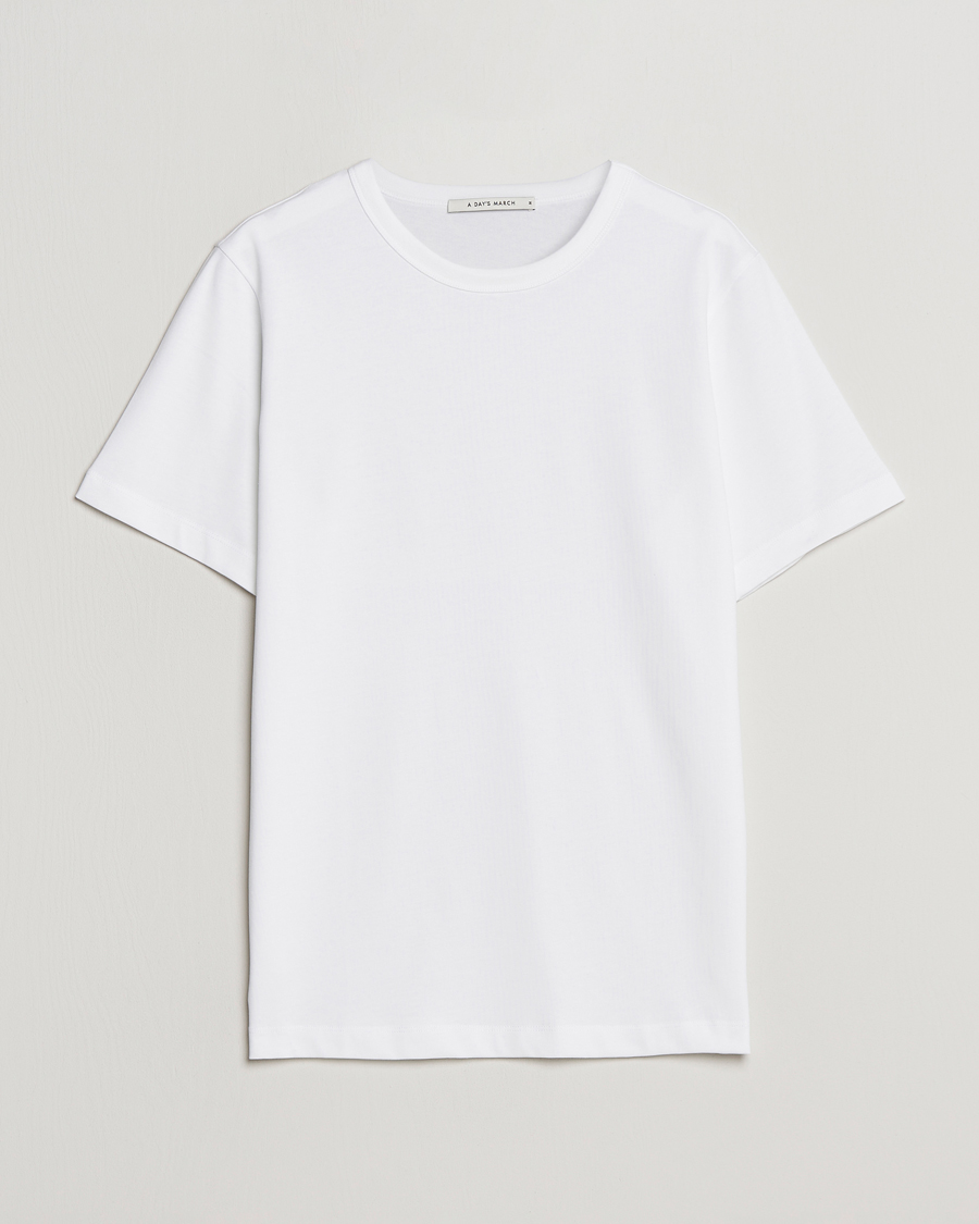 Mies | T-paidat | A Day's March | Heavyweight T-Shirt White