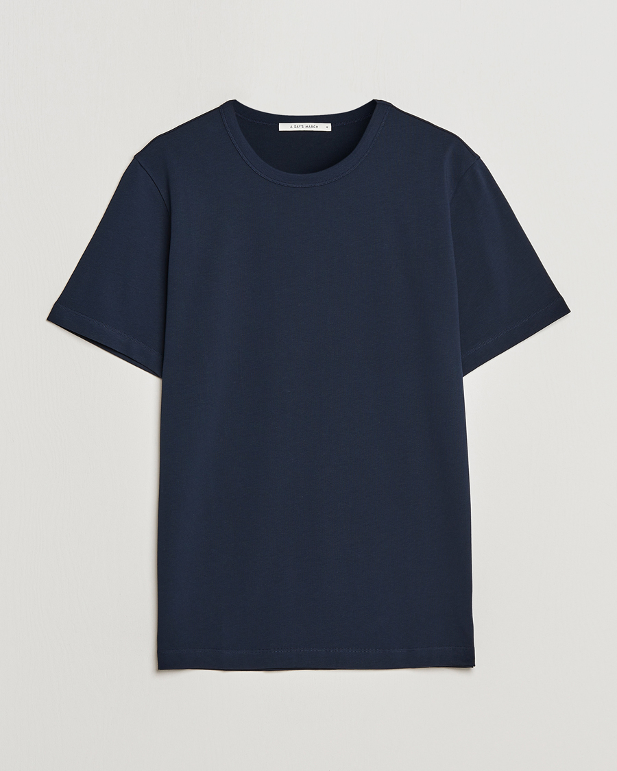 Mies | T-paidat | A Day's March | Heavyweight T-Shirt Navy