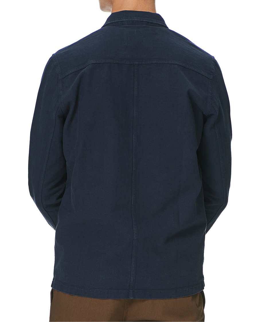 Mies | Kauluspaidat | A Day's March | Original Herringbone Overshirt Navy