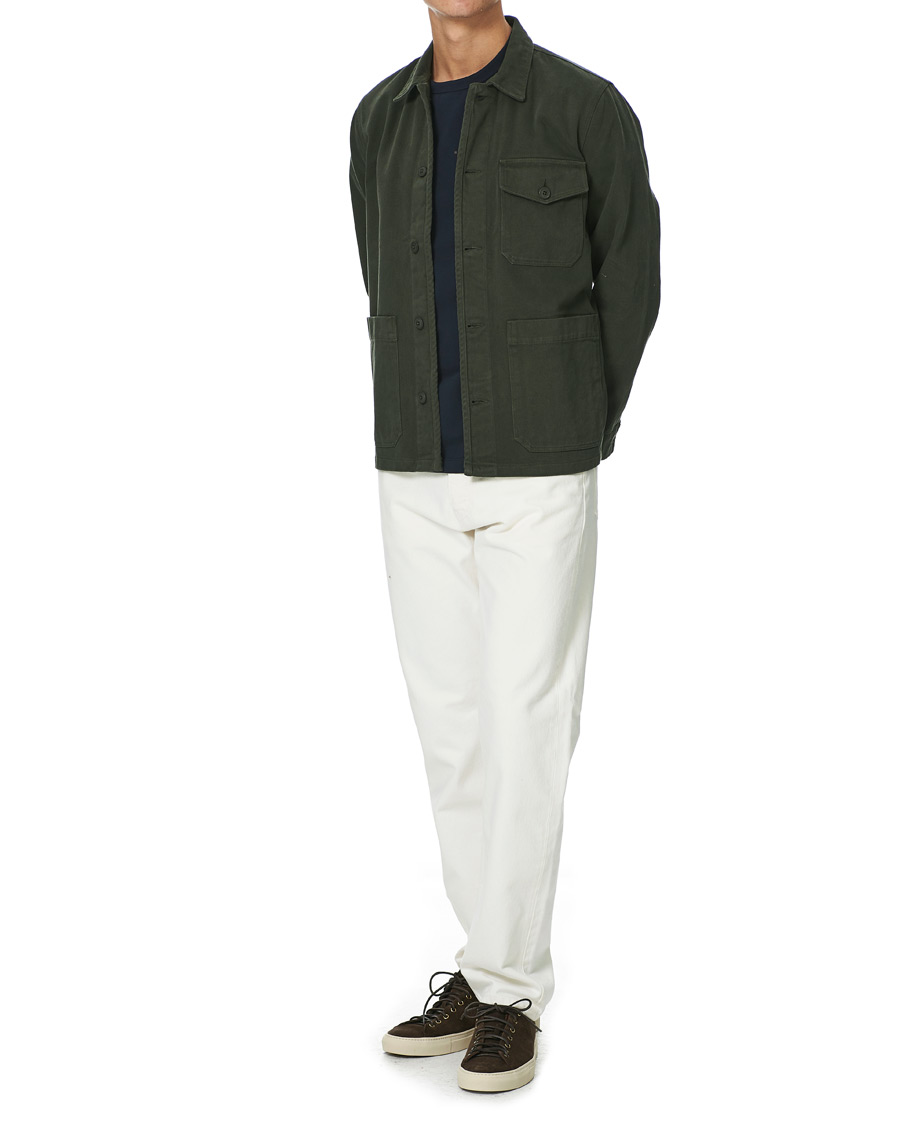 Mies | Kauluspaidat | A Day's March | Sturdy Twill Patch Pocket Overshirt Forest