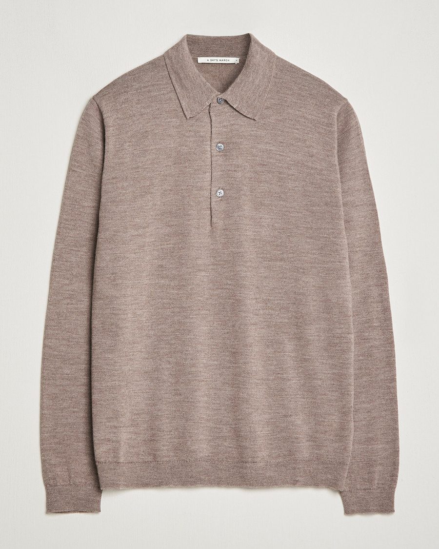 Mies |  | A Day's March | Ambroz Merino Polo Taupe Melange
