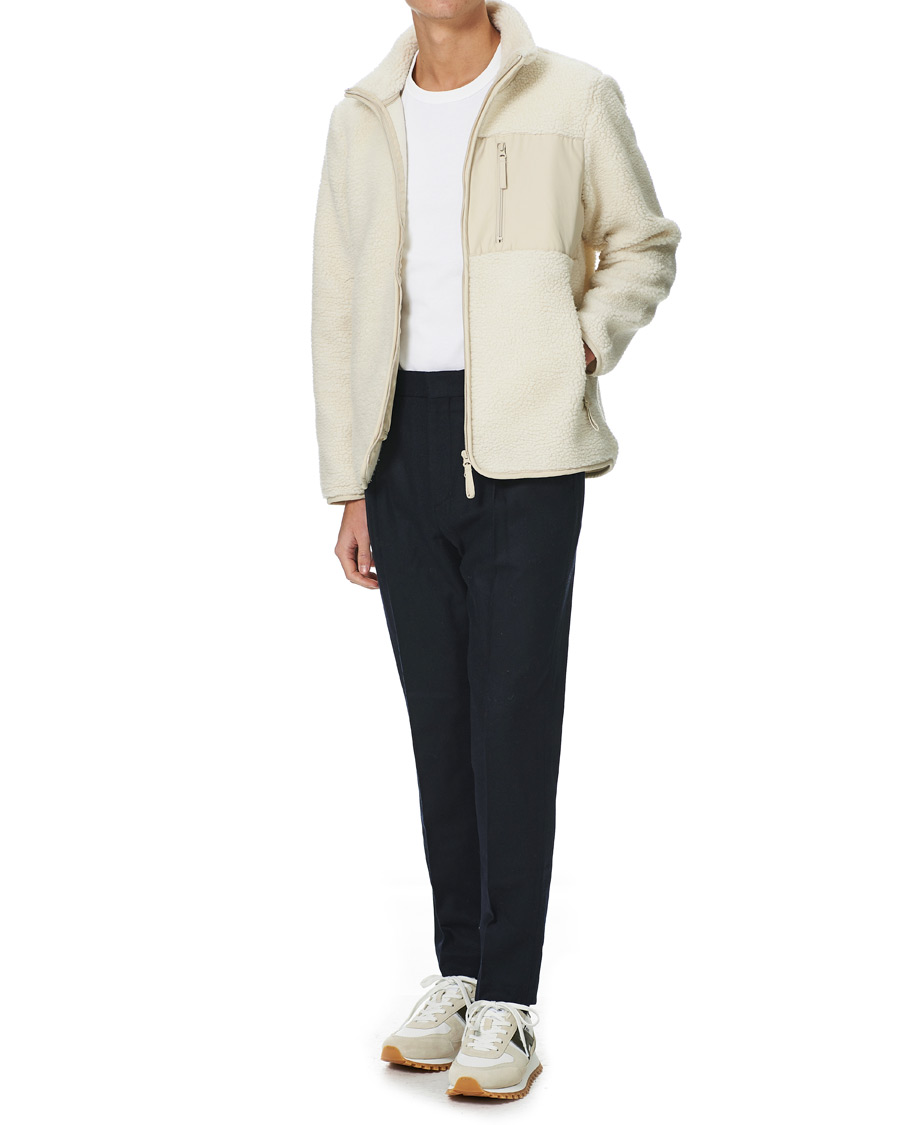 Mies | Puserot | A Day's March | Granån Recycled Fleece Jacket Off White