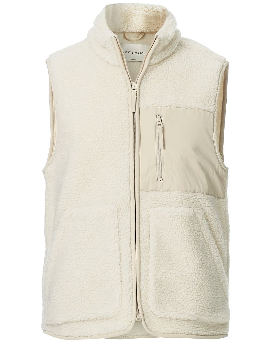 Miehet | Luontoihmiselle | A Day's March | Arvån Recycled Fleece Vest Off White