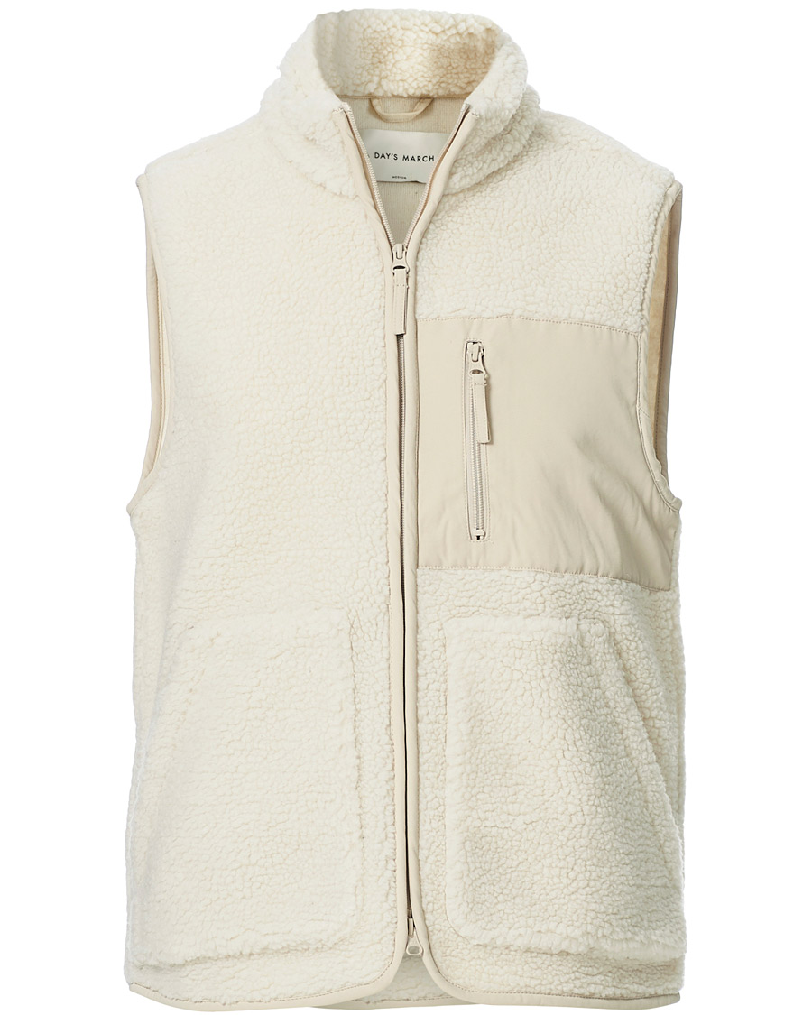 Mies | Puserot | A Day's March | Arvån Recycled Fleece Vest Off White