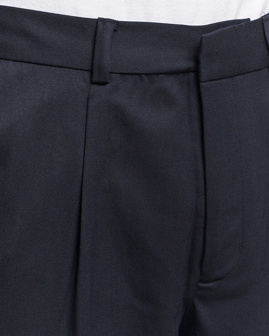 Mies | Housut | A Day's March | Smart Trousers Wool Twill Navy