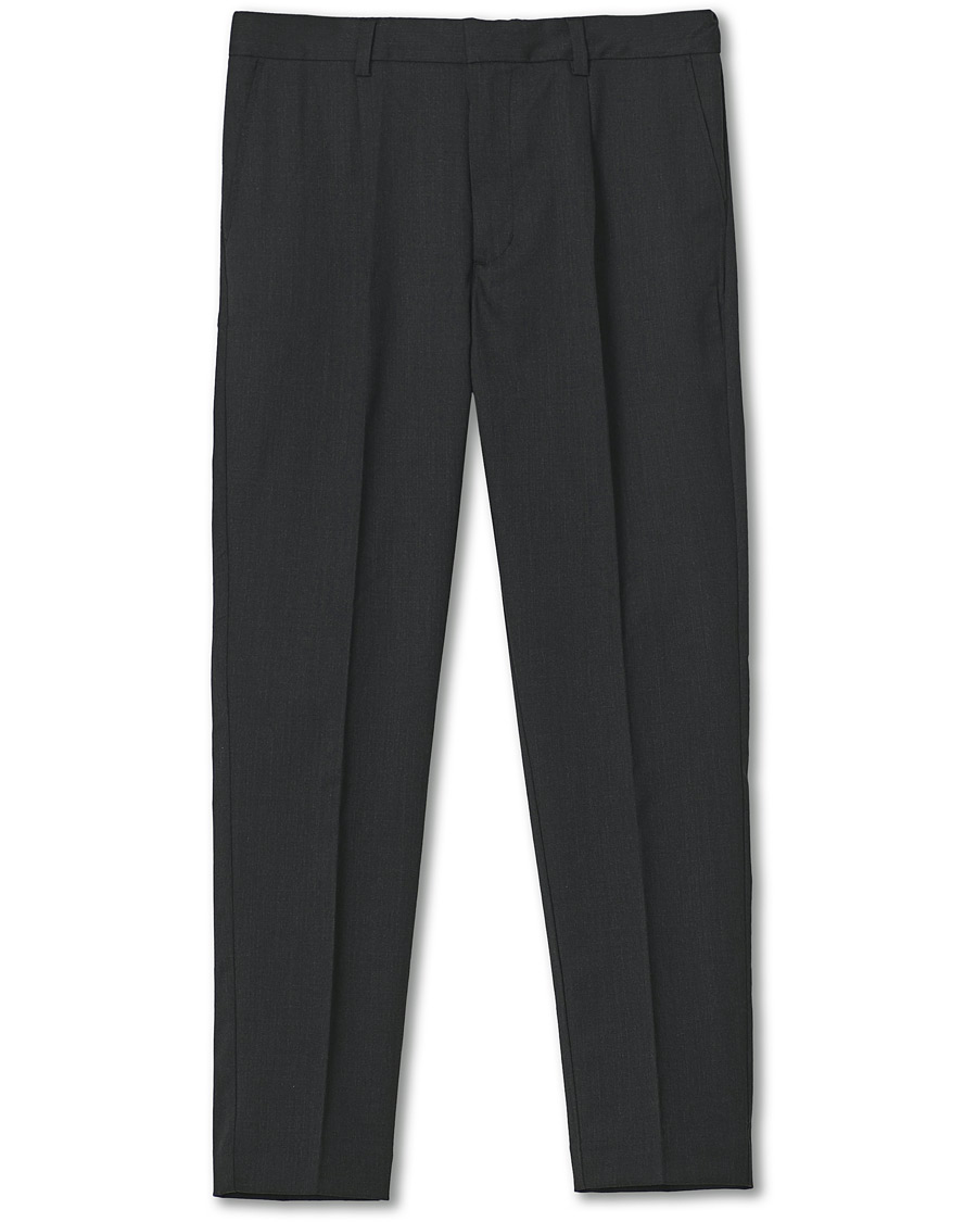 Mies | Housut | A Day's March | Smart Trousers Wool Twill Charcoal