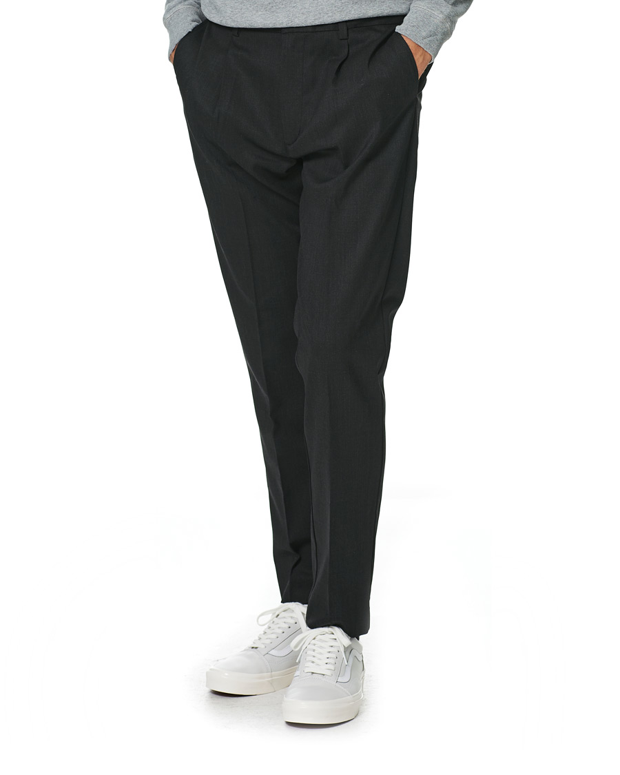 Mies | Housut | A Day's March | Smart Trousers Wool Twill Charcoal