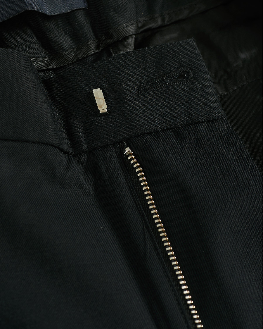 Mies | Housut | A Day's March | Smart Trousers Wool Twill Black